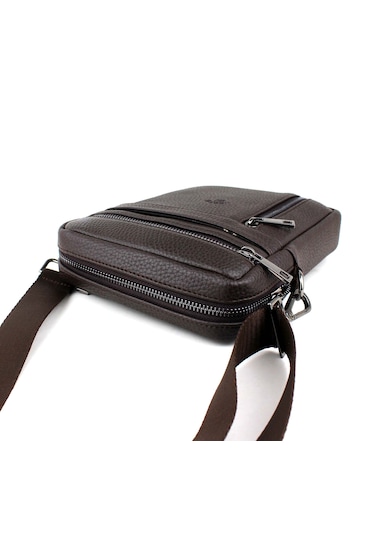 Erkek Kahverengi Askılı Postacı Çanta Omuz Çantası Kahverengi