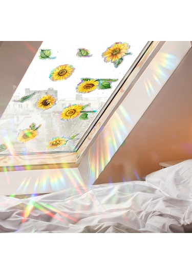 Suntek Magideal Cam Filmi Yapışkansız Çıkartması Çiçek