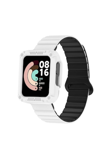 Xiaomi Redmi Watch 2 Silikon Kordon Hgea Krd-105 Strap Kayış-beyaz-siyah