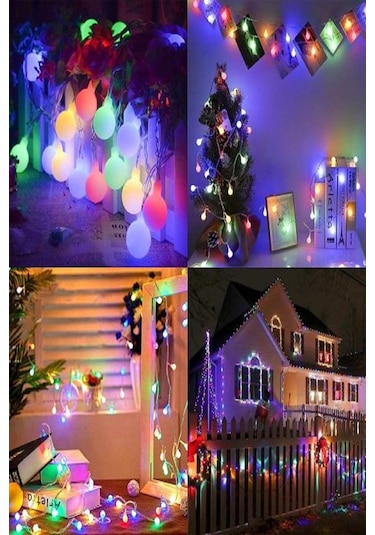 50 Led 7 Metre Güneş Enerjili Solar Led Işık Bahçe Balkon Solar Bahçe Lambası