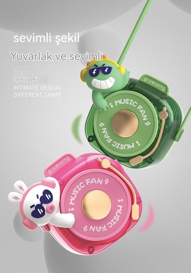 Jzcat Karikatür Halter Taşınabilir Bladeless Küçük Fan