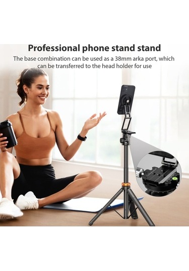 Pazly Manyetik Katlanır Telefon Tutucu, 360 Dönüşlü Masaüstü Üçayak, İphone & Android Uyumlu