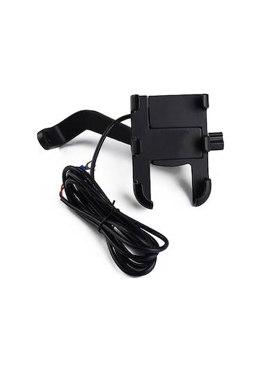 Powertec Alüminyum Gövde Ayna Monte Telefon Tutucu-Usb Bağlantılı