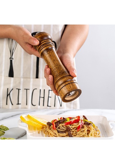 Değirmen, Karabiber Değirmeni, Meşe Karabiber Değirmeni, Taze Çekilmiş Karabiber Değirmeni Baharat Kavanozu, Öğütme Şişesi, Tuz Ve Karabiber Değirmeni, 25,4 Cm Ahşap