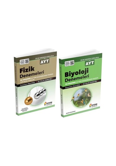 Aydın Yayınları Ayt Fizik + Biyoloji Denemeleri