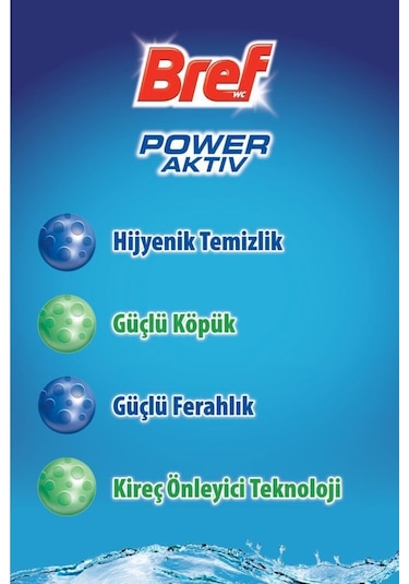 Bref Wc Power Aktiv Duopack Katı Tuvalet Bloğu 3 Çam 2 Okyanus, 5 X 2'Li Paket