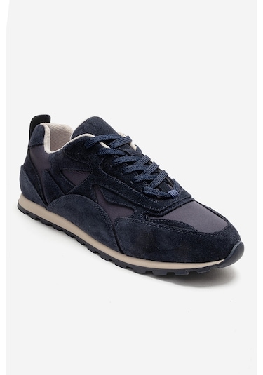 Luvishoes Sahra Lacivert Süet Hakiki Deri Kadın Sneaker Lacivert