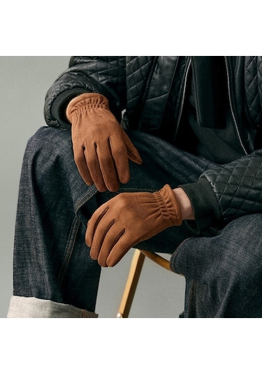 Trendooze Tam Süet Sıcak Parmak Kış Golovejoy Erkek Eldiveni Eldiven Ekran Dy55 Dokunmatik Deve Çift Butu Bisiklet 1 Ts Devetüyü