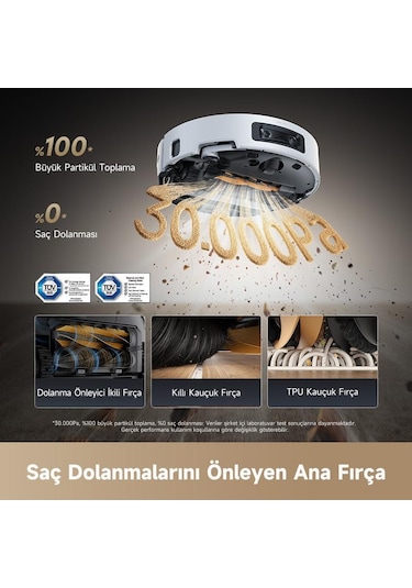 Dreame Aqua 10 Ultra Roller 30.000pa Emiş Gücü Robot Süpürge Beyaz