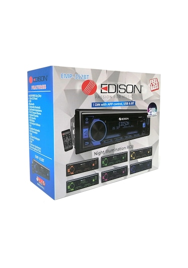 Edison Emp-352bt Oto Teyp Telefon Kontrollü Android/ıos Uyumlu 4