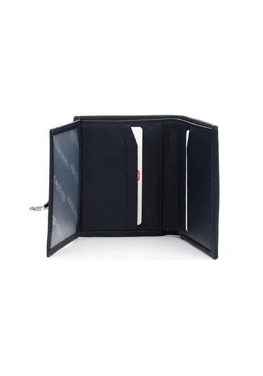 Gönderir Lacivert Hakiki Deri Dikey Cüzdan Lacivert