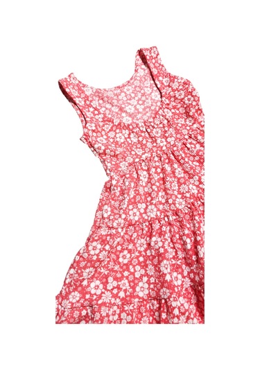 Çiçekli Kız Çocuk Elbise St09118 Pembe