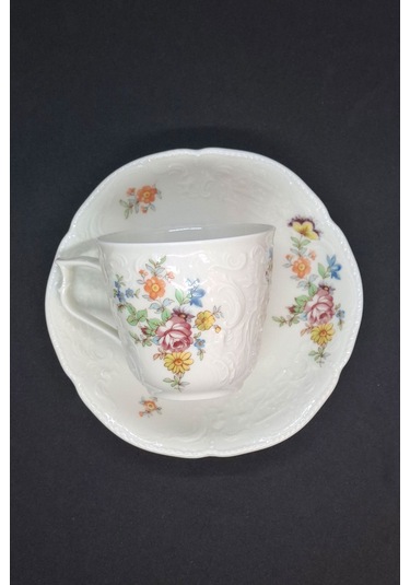 Classic Rose Collection Vintage Çay Fincanı 2 Parça 180 Ml Sarı-kırmızı