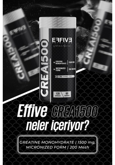 Effive Crea1500 - 120 Kapsül + Pillbox