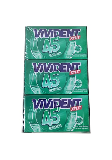 Vivident Xylit 45 Dakika Yeşil Nane Cüzdan Sakız 18 x 26 G