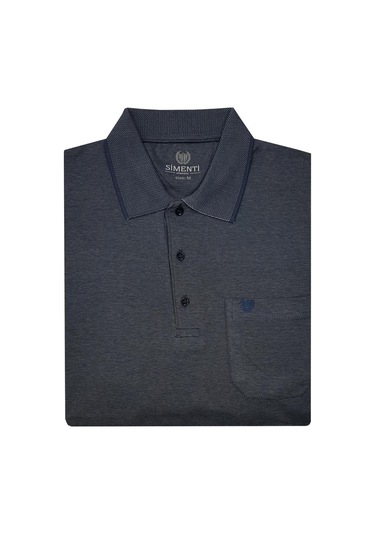 Simenti Yakalı Klasik Fit Kısa Kol Erkek Tişört-6655 001