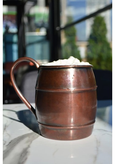 Bakır Bardak Fıçı Model Oksitli Renk