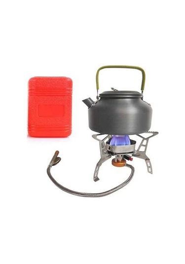 Dancemonkey Mini Split Soba, Taşınabilir Gaz Brülör, Kıvılcım, Üç Başlıklı Soba, Açık Hava Ekipmanı, Piknik, Kamp, Yürüyüş, Gümüş Gümüş