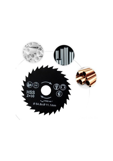 Pazly 3 Adet 54.8mm Hss Dairesel Testere Bıçağı Seti, Mandrelli Elmas Ve Alaşım Kesme Diski, Ahşap İçin