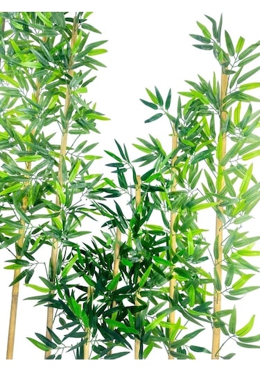 5li Set Yapay Bambu Sopası 10 Yapraklı 90cm Yapay Çiçek Bambu Duvarı Separatör Çiçeği Yapay Çiçek