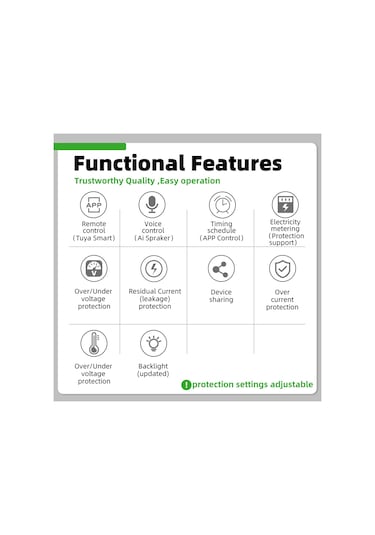 Konesam Akıllı Wifi Otomatik Sigorta - Uzaktan Kontrol, Ses Komutu, Enerji Ölçümü 112 Karakter