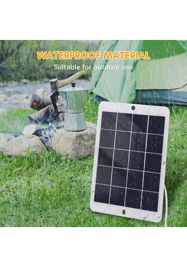 Mufunye 3w Güneş Enerjili Şarj Cihazı, Mikro Usb Bağlantılı, Taşınabilir, 3 Metre Kablo, Tırmanma Kancası Dahil