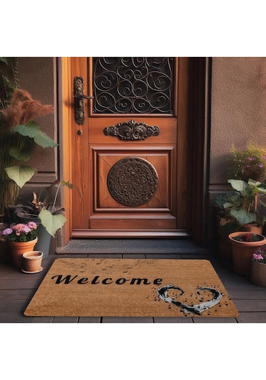 Valerine Life Müzik Aşkı Welcome Kapı Önü Paspası 45x70cm