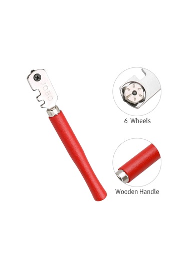 Skycity 6-12mm Cam Ve Seramik Kesici, 6 Tekerlekli Profesyonel Alloy-wood Kesim Aleti