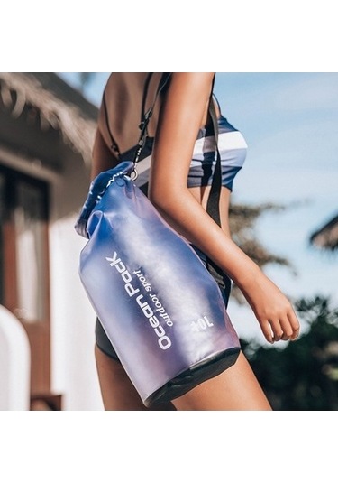 Zcjb Dış Mekan Su Geçirmez Tek Omuzlu Kuru Çanta Kuru Çuval Pvc Varil Çanta, Kapasite: 5l Turuncu Turuncu