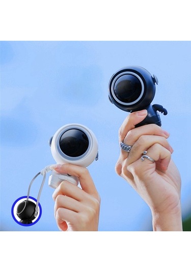 El Astronot Asılı Boyun Fan Soğutma Asılı Çanta Fanı Usb Şarj Edilebilir Mini Çok Fonksiyonlu Fan, Siyah Pjgus3 Var Ayaklı Siyah 5 Adetten Az