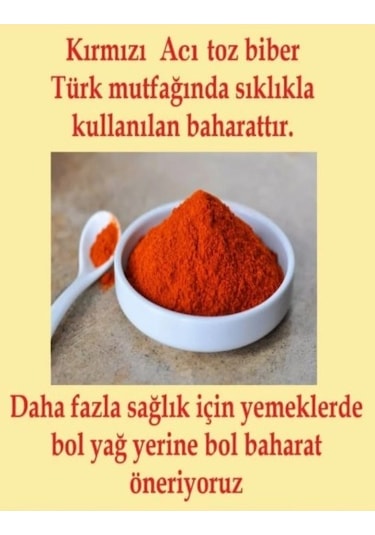 Parmak Kırmızı Acı Toz Biber 250 G