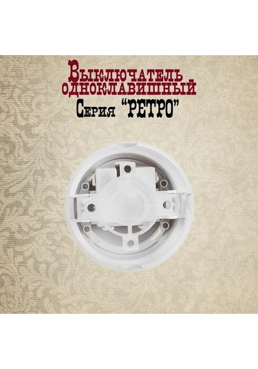 Bylectrıca Retro Tek Tuşlu Yüzeye Monte Beyaz Anahtar 208666855