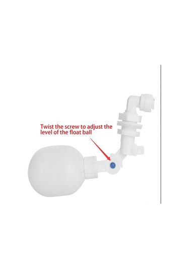 Lemestar Su Seviyesi Ayarlanabilir Minyatür Pom Plastik Float Valfi - Akvaryum Ve Ro Dı Sistemleri İçin 3/8" Bsp, 1/4" Bağlantı, 5.0l/dk Debi