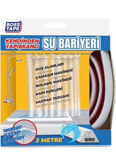 Duş, Kapı Eşiği, Mutfak Tezgahı Etrafı Su Kesici Bariyer - 2 Metr