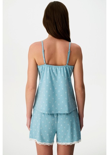 Penti Mavi Aqua Şortlu Pijama Takımı