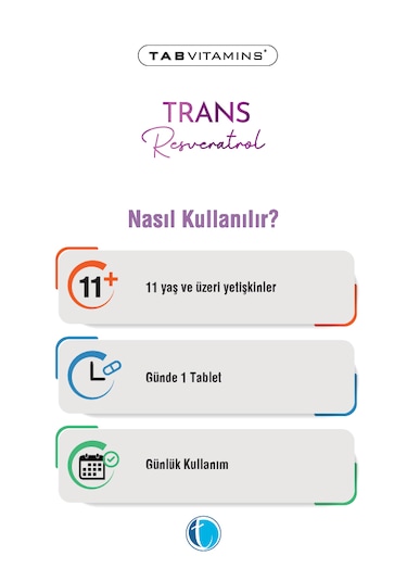 Tabvitamins Trans Resveratrol 30 Tablet Takviye Edici Gıda