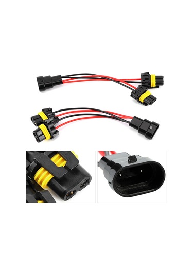 Lemestar 2 Adet 9005/9006 Araç Farı Çevirici Kablosu, Iki Yollu Bölücü, Far Modifikasyonu İçin, Plug & Play, Kaliteli Bakır Tel