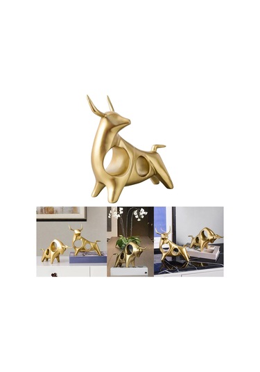 Homyl Sığır Heykel Öküz Yılı Süs Heykelcik Masa Üstü Yapıt B Tarif Edildiği Gibi