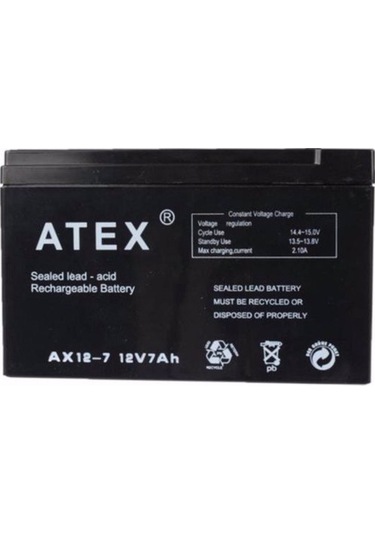 Akü Atex 12V 7Ah Bakimsiz Kuru Tip Akü / 528705825