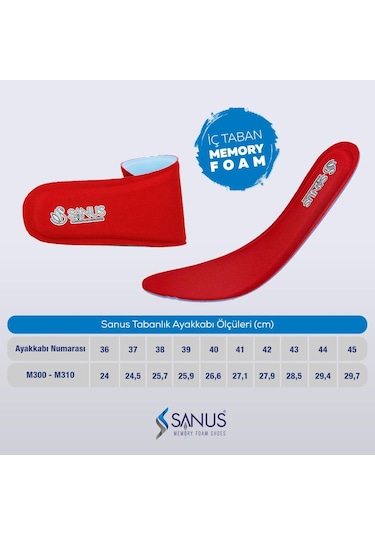 Sanus M300 (M800) Memory Foam Hafızalı Günlük Tabanlık