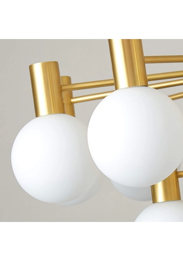 Brass Pirinç 8'lü Sarkıt Avize Çok Renkli