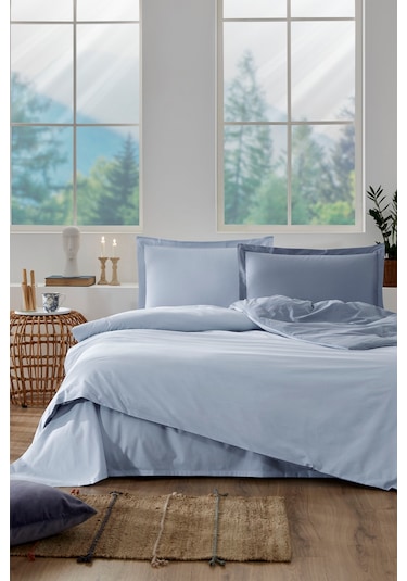 Özdilek Colourist Tek Kişilik Nevresim Takımı Buz Mavisi