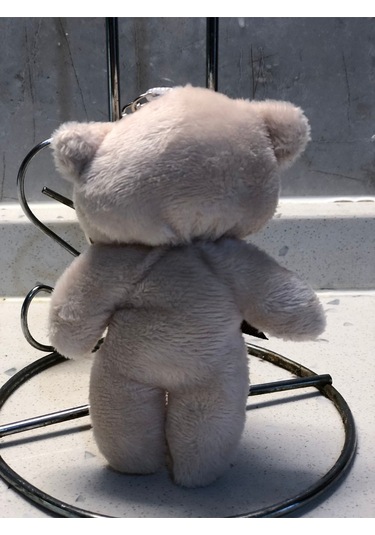 Sevimli Ayıcık Peluş Oyuncak Anahtarlık Uyku Arkadaşı Hediyelik 12 Cm Ekru