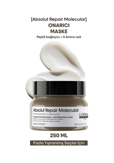 L'Oréal Professionnel Absolut Repair Molecular Tüm Yıpranmış Saçlar İçin Yoğun Onarıcı Maske 250 ML