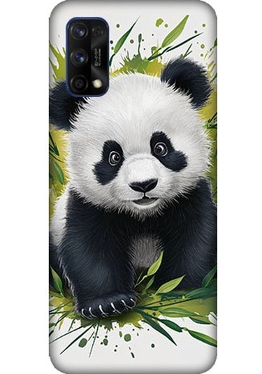 Realme 7 Pro Uyumlu Sevimli Panda Desenli Silikon Kılıf