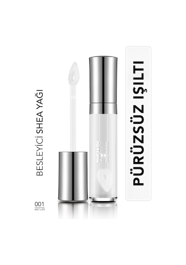 Flormar Besleyici Dudak Parlatıcısı - Dewy Lip Glaze - 001 Wet Lips-8682536068017