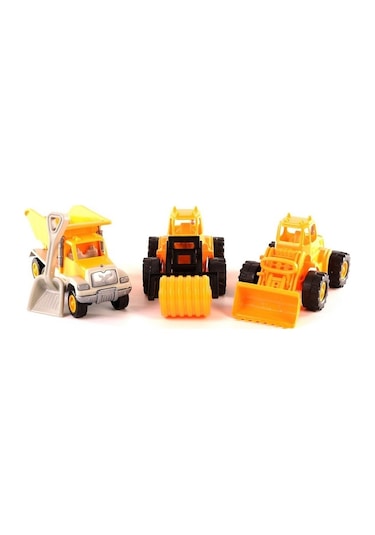 Uçar Kid 165 Oyuncak Yol Seti Kamyon-kepçe-silindir 33x16 Cm