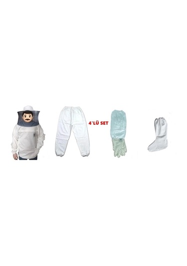 4lü Set Normal Maske,pantolon,eldiven, Arıcı Çorabı