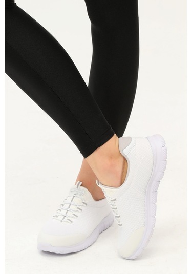 Walkway Beyaz Gümüş Comfort Kadın Spor Ayakkabı Çok Renkli