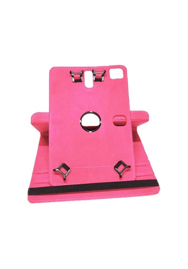 Tcl Tab 10l 10.1" Uyumlu Kılıf 360 Dönerli Unıversal Standlı Kılıf + Nano Ekran Koruyucu + Kalem Pembe
